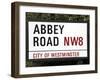 Abbey Road Is Home to the Famous Tone Studio Where the Beatles Songs Where Recorded and the Name of-David Bank-Framed Photographic Print