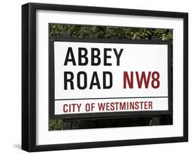 Abbey Road Is Home to the Famous Tone Studio Where the Beatles Songs Where Recorded and the Name of-David Bank-Framed Photographic Print