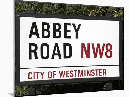 Abbey Road Is Home to the Famous Tone Studio Where the Beatles Songs Where Recorded and the Name of-David Bank-Mounted Photographic Print