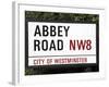 Abbey Road Is Home to the Famous Tone Studio Where the Beatles Songs Where Recorded and the Name of-David Bank-Framed Photographic Print