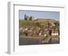 Abbey Ruins, Church, Sandy Beach and Harbour, Whitby, North Yorkshire, Yorkshire-Neale Clarke-Framed Photographic Print