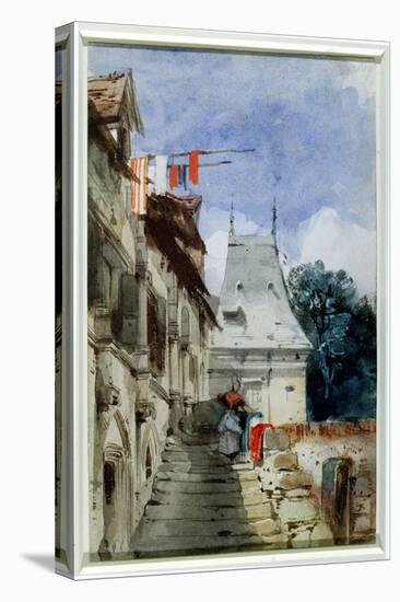 Abbey St-Amand, Rouen (W/C, Bodycolour and Pencil on Paper)-Richard Parkes Bonington-Stretched Canvas