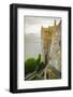 Abbey walls and bay, Mont Saint-Michel monastery, Normandy, France-Russ Bishop-Framed Photographic Print