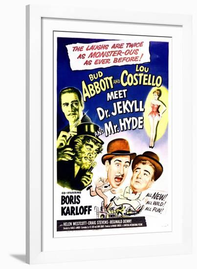 Abbott and Costello Meet Dr. Jekyll and Mr. Hyde - Movie Poster Reproduction-null-Framed Photo