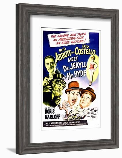 Abbott and Costello Meet Dr. Jekyll and Mr. Hyde - Movie Poster Reproduction-null-Framed Photo