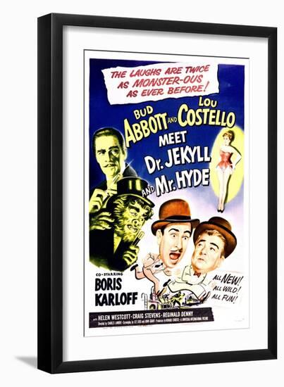 Abbott and Costello Meet Dr. Jekyll and Mr. Hyde - Movie Poster Reproduction-null-Framed Photo