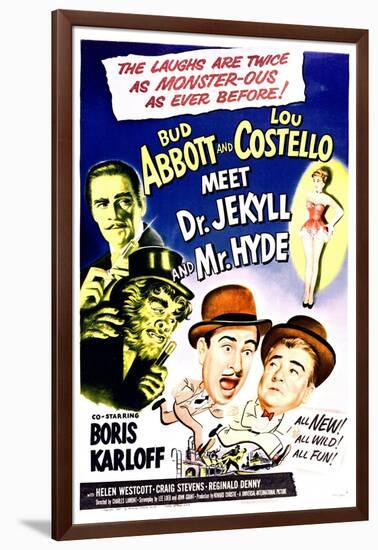 Abbott and Costello Meet Dr. Jekyll and Mr. Hyde - Movie Poster Reproduction-null-Framed Photo