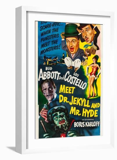 Abbott and Costello Meet Dr. Jekyll and Mr. Hyde-null-Framed Art Print