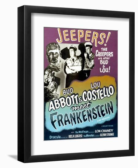 Abbott And Costello Meet Frankenstein, 1948-null-Framed Art Print