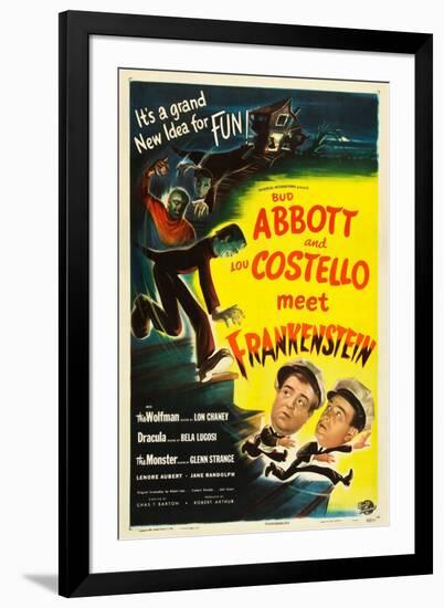 Abbott and Costello Meet Frankenstein, Lou Costello, Bud Abbott, 1948-null-Framed Art Print