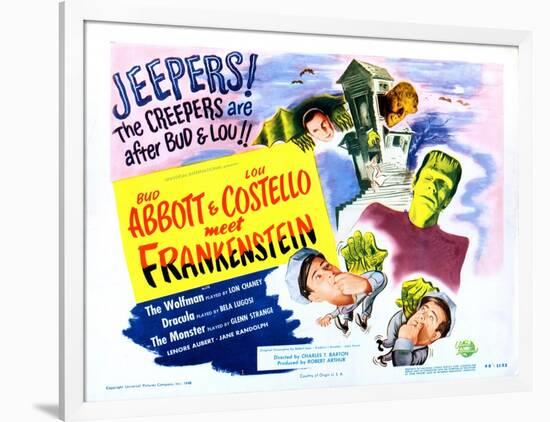 Abbott and Costello Meet Frankenstein-null-Framed Art Print