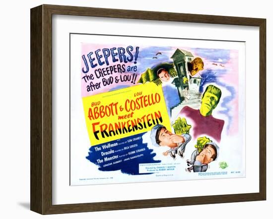 Abbott and Costello Meet Frankenstein-null-Framed Art Print