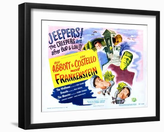 Abbott and Costello Meet Frankenstein-null-Framed Art Print