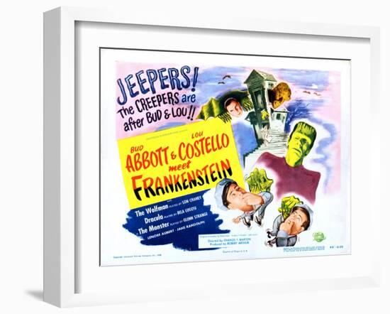 Abbott and Costello Meet Frankenstein-null-Framed Art Print