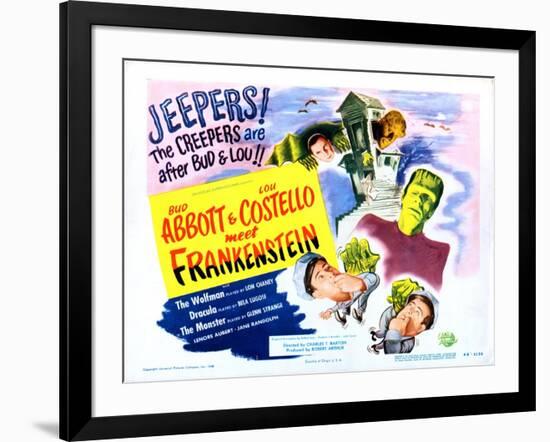 Abbott and Costello Meet Frankenstein-null-Framed Art Print