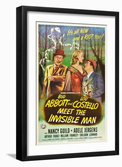 Abbott And Costello Meet the Invisible Man, Bud Abbott, Adele Jergens, Lou Costello, 1951-null-Framed Art Print