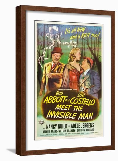 Abbott And Costello Meet the Invisible Man, Bud Abbott, Adele Jergens, Lou Costello, 1951-null-Framed Art Print