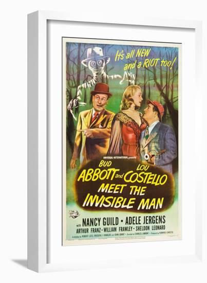 Abbott And Costello Meet the Invisible Man, Bud Abbott, Adele Jergens, Lou Costello, 1951-null-Framed Art Print