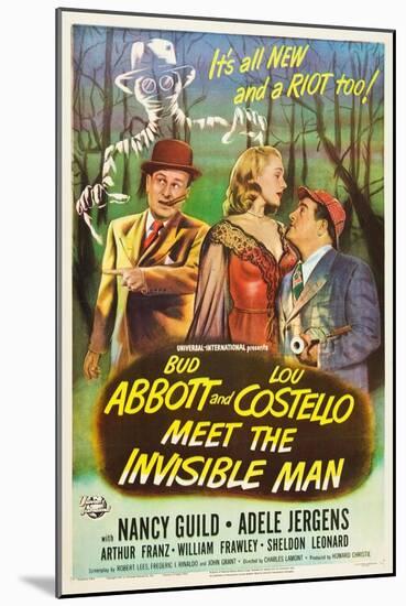 Abbott And Costello Meet the Invisible Man, Bud Abbott, Adele Jergens, Lou Costello, 1951-null-Mounted Art Print