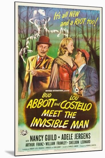 Abbott And Costello Meet the Invisible Man, Bud Abbott, Adele Jergens, Lou Costello, 1951-null-Mounted Art Print