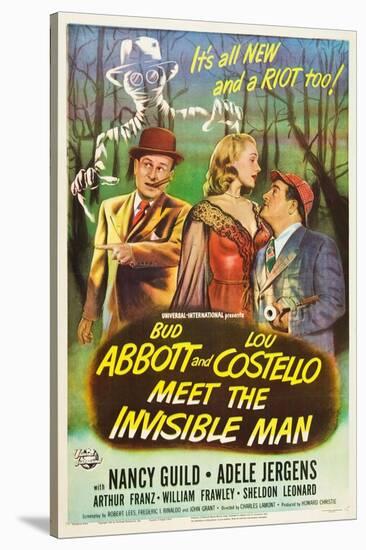 Abbott And Costello Meet the Invisible Man, Bud Abbott, Adele Jergens, Lou Costello, 1951-null-Stretched Canvas