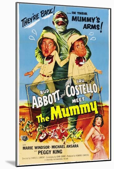 Abbott And Costello Meet the Mummy, 1955, Directed by Charles Lamont-null-Mounted Giclee Print