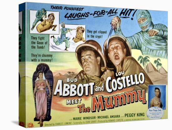 Abbott And Costello Meet the Mummy, Lou Costello, Bud Abbott, 1955-null-Stretched Canvas