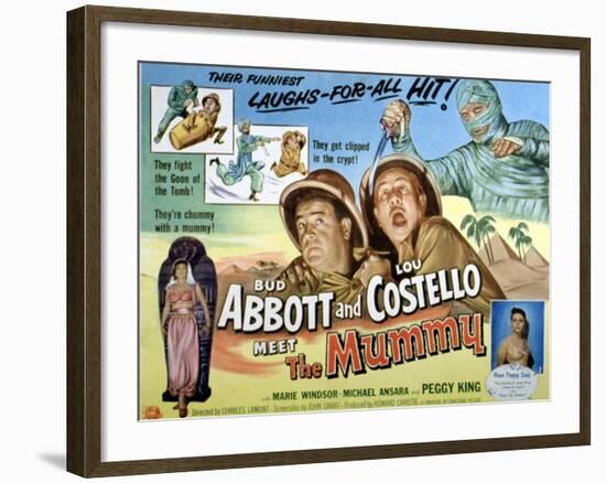 Abbott And Costello Meet the Mummy, Lou Costello, Bud Abbott, 1955-null-Framed Art Print