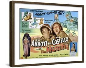 Abbott And Costello Meet the Mummy, Lou Costello, Bud Abbott, 1955-null-Framed Art Print