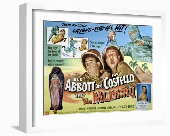 Abbott And Costello Meet the Mummy, Lou Costello, Bud Abbott, 1955-null-Framed Art Print