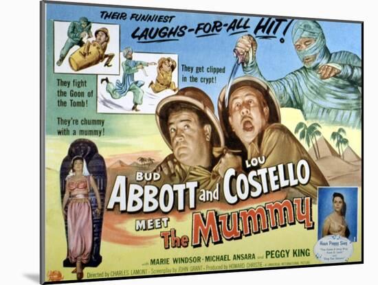 Abbott And Costello Meet the Mummy, Lou Costello, Bud Abbott, 1955-null-Mounted Art Print
