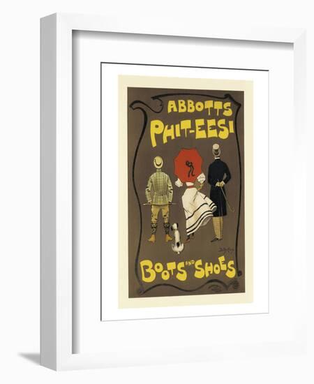 Abbotts Phit-Eesi Boots And Shoes-Dudley Hardy-Framed Art Print