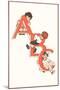 ABC, Children Climbing on Letters-null-Mounted Art Print
