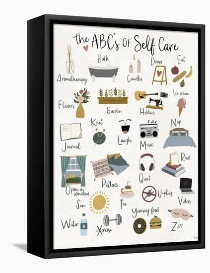 ABC Self Care-Kyra Brown-Framed Stretched Canvas
