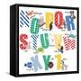 ABCs 3-Kimberly Allen-Framed Stretched Canvas