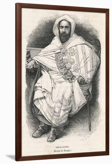 Abd el Kader Bey of Mascara Algerian Leader Resisted the French Occupation-null-Framed Art Print