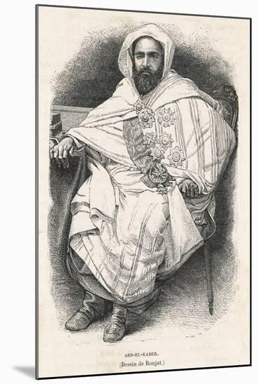 Abd el Kader Bey of Mascara Algerian Leader Resisted the French Occupation-null-Mounted Art Print