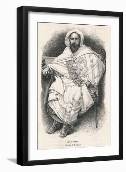 Abd el Kader Bey of Mascara Algerian Leader Resisted the French Occupation-null-Framed Art Print