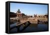 Abdar Khana Building and Anoop Talao Water Basin, Fatehpur Sikri, Uttar Pradesh, India, Asia-Peter Barritt-Framed Stretched Canvas