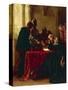 Abdication of Mary Queen of Scots in Loch Leven Castle-Joseph Severn-Stretched Canvas
