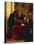 Abdication of Mary Queen of Scots in Loch Leven Castle-Joseph Severn-Stretched Canvas