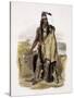 Abdih Hiddisch, a Minitarre Chief-Karl Bodmer-Stretched Canvas