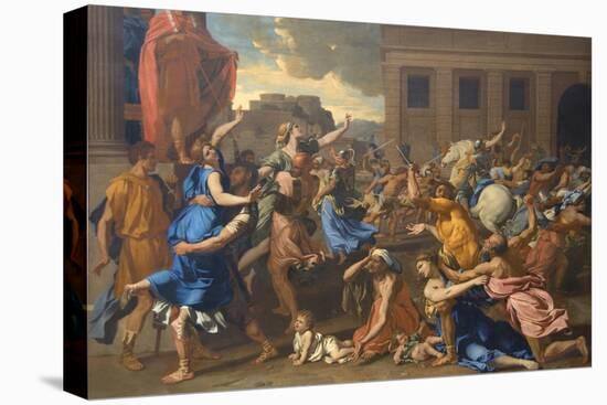 Abduction of the Sabine Women-Nicolas Poussin-Stretched Canvas