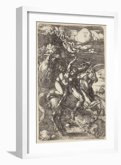 Abduction on a Unicorn, 1516-Albrecht Dürer or Duerer-Framed Giclee Print