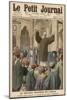 Abdul Baha Head of the Bahaist Movement Preaches Peace and Brotherhood in a Mosque in Istanbul-null-Mounted Art Print