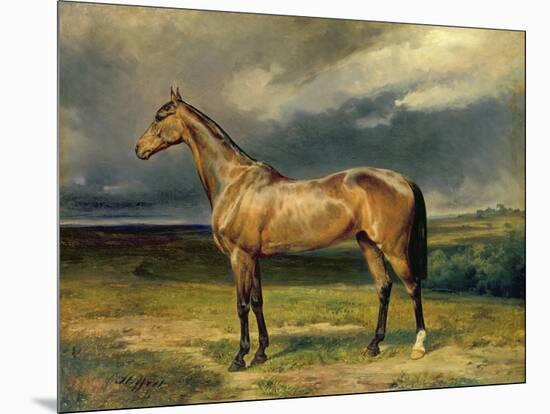 Abdul Medschid' the Chestnut Arab Horse, 1855-Carl Constantin Steffeck-Mounted Giclee Print