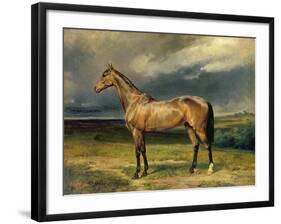 Abdul Medschid' the Chestnut Arab Horse, 1855-Carl Constantin Steffeck-Framed Giclee Print