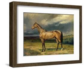 Abdul Medschid' the Chestnut Arab Horse, 1855-Carl Constantin Steffeck-Framed Premium Giclee Print