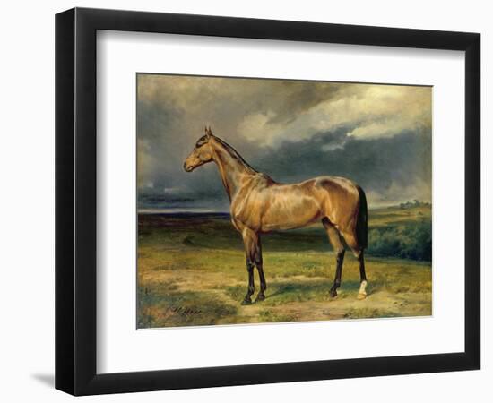 Abdul Medschid' the Chestnut Arab Horse, 1855-Carl Constantin Steffeck-Framed Premium Giclee Print