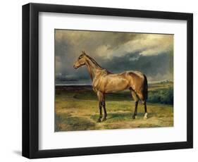 Abdul Medschid' the Chestnut Arab Horse, 1855-Carl Constantin Steffeck-Framed Premium Giclee Print